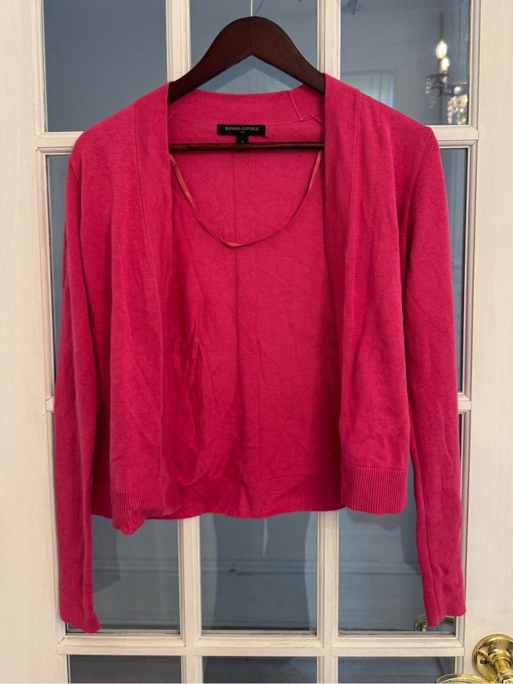 BANANA REPUBLIC Women’s Pink Open Front Cardigan Sweater Size S